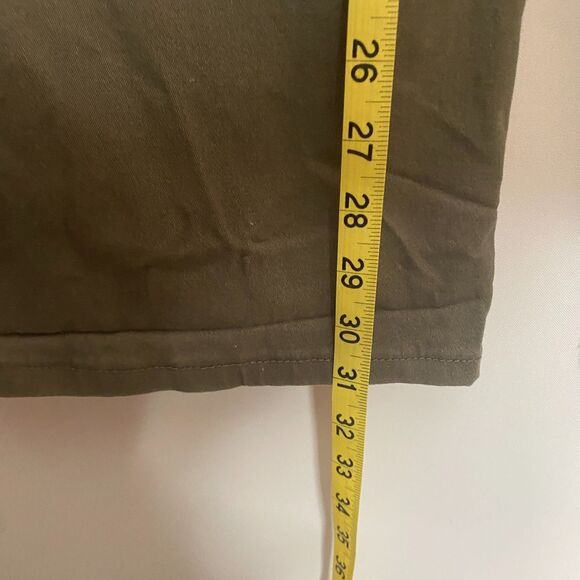 Hot Topic Olive Green Multi-Pocket Girls Cargo Wide Leg Trousers Y2K Size 9 - Picture 4 of 11